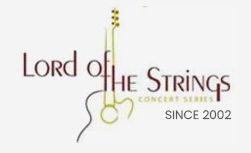 A logo of the lord of the strings concert series.