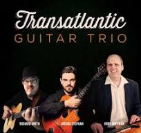 Three musicians holding guitars, text "Transatlantic Guitar Trio".